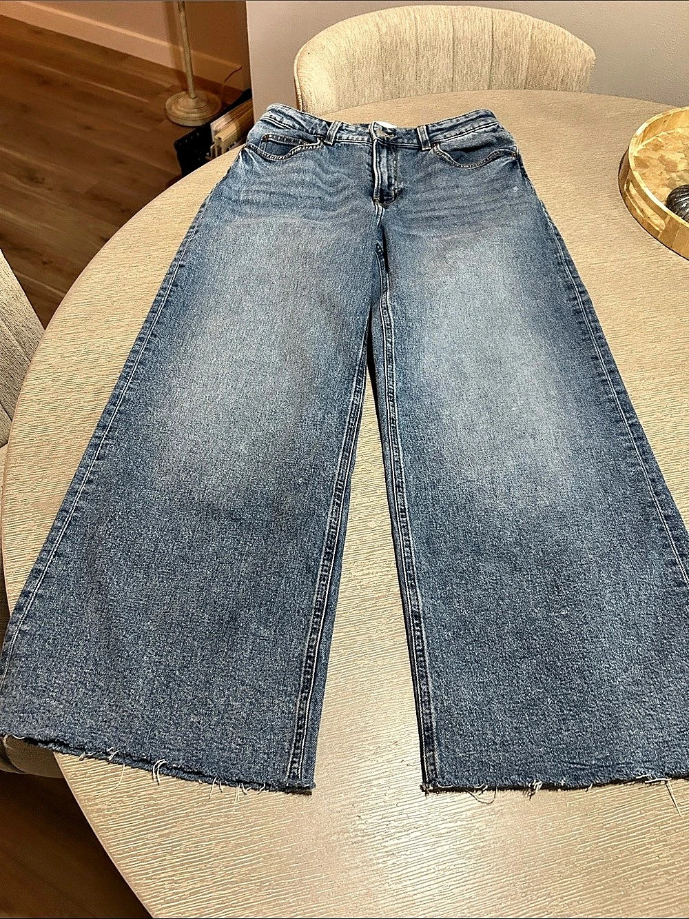 H&M Wide Leg Jeans in Blue size 8